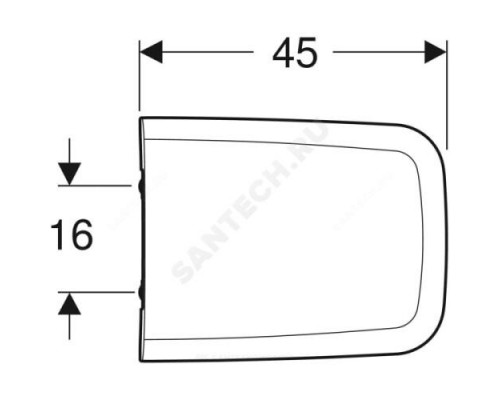 Сиденье для унитаза дюропласт микролифт iCon Square Geberit 500.837.01.1