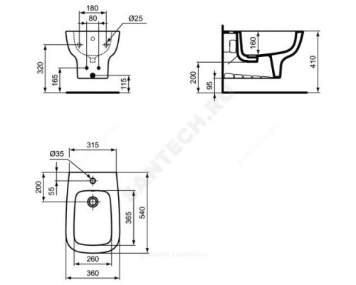 Биде подвесное ESEDRA белый Ideal Standard T281501