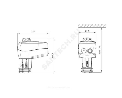 Электропривод аналоговый AME 435 24В Danfoss 082H0161