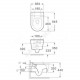 Унитаз подвесной горизонт/выпуск дюропласт микролифт безободковый белый Esfera Selena E001WG