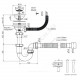 Сифон для кухонной мойки трубный с гибким переливом 3 1/2