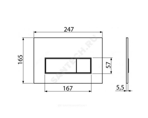 Кнопка для инсталляции белая Alca Plast M570