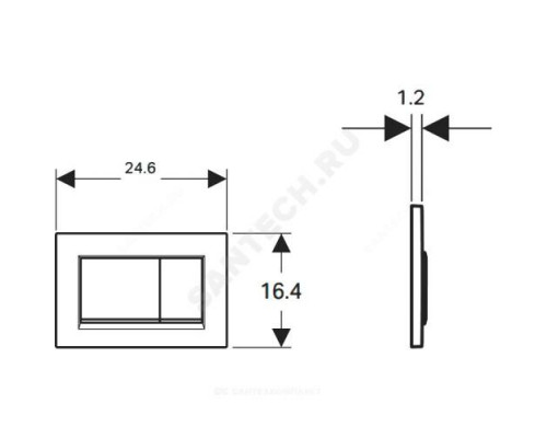 Кнопка для инсталляции белая матовая Sigma 30 Geberit 115.883.01.1