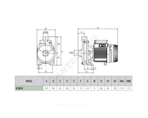 Насос центробежный K 20/41 M DAB 102110004