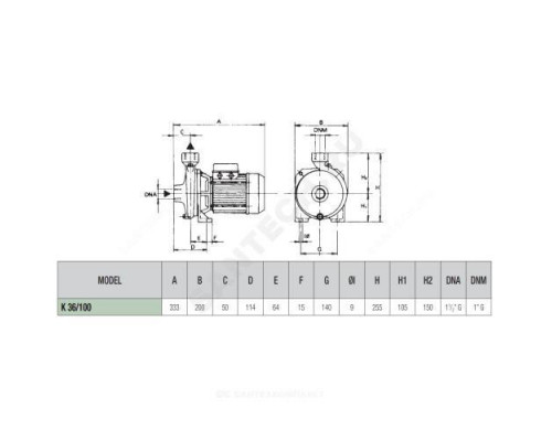 Насос центробежный K 36/100 T DAB 60145837