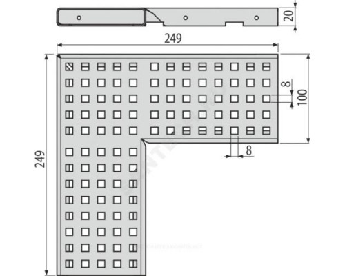 Решетка для дренажных каналов угловая Alca Plast ADZ-R123R