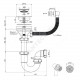 Сифон для кухонной мойки трубный с гибким переливом 3 1/2