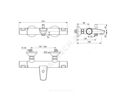 Промо-комплект (3 в 1) Ceratherm T25 Ideal Standard BC984AA