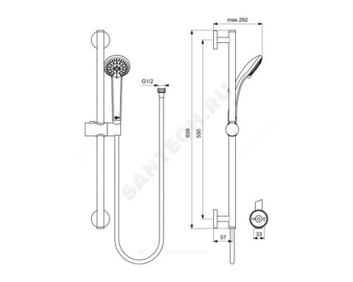 Промо-комплект (3 в 1) Ceratherm T25 Ideal Standard BC984AA