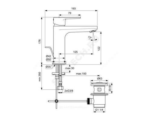 Промо-комплект (3 в 1) Ceratherm T25 Ideal Standard BC984AA