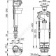 Арматура для бачка сливная/наливная нижнее подключение кнопка хром старт-стоп Alca Plast SA2000S 3/8