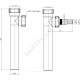 Патрубок для сифона 40х40 с отводом (штуцером) АНИ Пласт M150