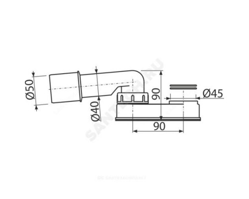 Сифон для ванны плоский Alca Plast A531