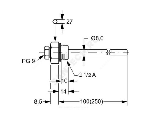 Датчик температуры универсальный ESMB Danfoss 087B1184