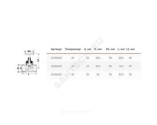 Клапан (вентиль) PP-R запорный серый внутренняя пайка Дн 25х45гр VALFEX 10174025Г