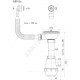 Сифон для кухонной мойки бутылочный с гибким переливом 3 1/2