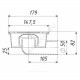 Трап нерегулируемый с гидрозатвором Дн 50 с нержавеющей решёткой 150х150мм горизонтальный выпуск Татполимер ТП-103.50-150HSHs