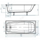 Ванна чугунная Грация У 170х70см в/к ножки 1 сорт (упаковка 7 штук) Универсал (Новокузнецк)