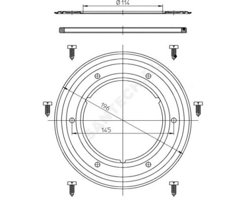 Фланец для трапов 196х114мм HL HL83.0