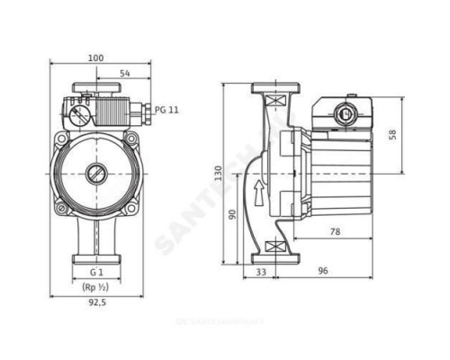 Насос циркуляционный с мокрым ротором STAR-STG 25/6 PN10 1х230В/50 Гц Wilo 4050266