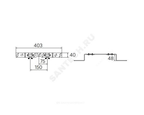 Кронштейн сталь оц 75/150 RAUTITAN Rehau 11055381008