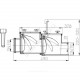 Клапан обратный канализационный коричневый Дн 110 б/нап 2-х камерный, с заслонкой из нерж стали, 2-мя лючками HL 710.2