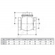 Клапан обратный латунь поворотный 51 Ду 20 Ру10 ВР 3/4