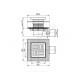 Трап регулируемый с гидрозатвором+механический сухой затвор Дн 50 с нержавеющей решёткой 143х143мм горизонтальный выпуск Alca Plast APV3444