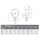 Манометр газовый 612.20.100 радиальный Дк100мм 0-60 мбар кл.1,6 G1/2