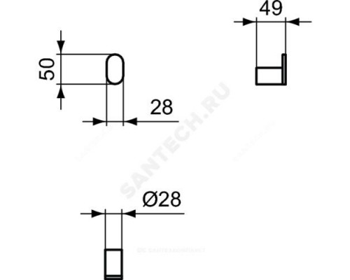 Крючок одинарный для одежды CONCA хром Ideal Standard T4507AA