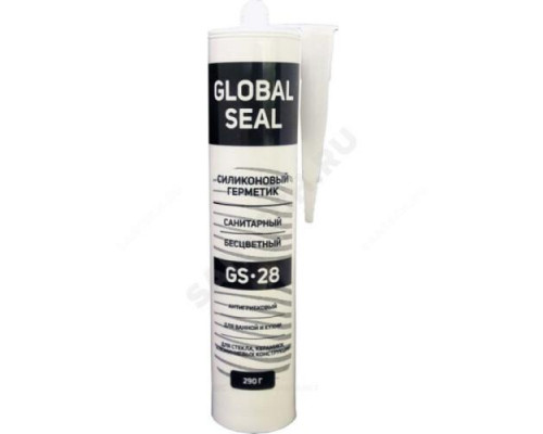 Герметик силиконовый санитарный GS28 290гр бесцветный GlobalSeal