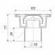 Трап нерегулируемый с гидрозатвором Дн 50 с нержавеющей решёткой 100х100мм вертикальный выпуск Татполимер ТП-100.50-100VSHs