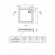 Поддон душевой акриловый квадрат Палермо 900х900х135 белый Santek 1.WH30.2.476