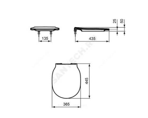 Сиденье для унитаза дюропласт микролифт CONNECT AIR Ideal Standard E036601