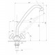 Смеситель для кухонной мойки двуручный ПСМ-127-К/80 Профсан