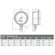 Манометр гидрозаполненный 213.53.63 радиальный Дк63мм 0-0,6 бар кл.1,6 G1/4