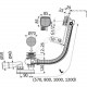Слив-перелив для ванны плоский полуавтоматический (тросик) с переходной трубкой 10гр. 40/50 Alca Plast A565KM1-120