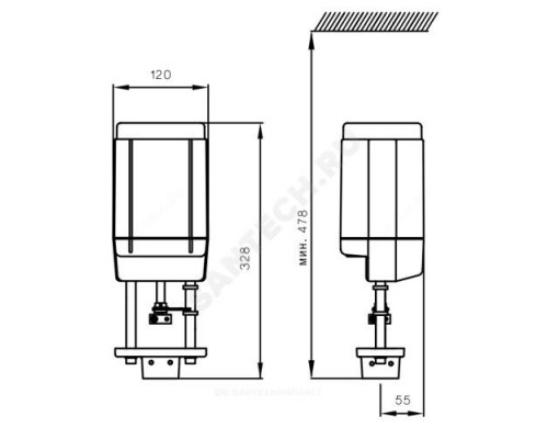 Электропривод импульсный AMV 55 230В Danfoss 082H3021