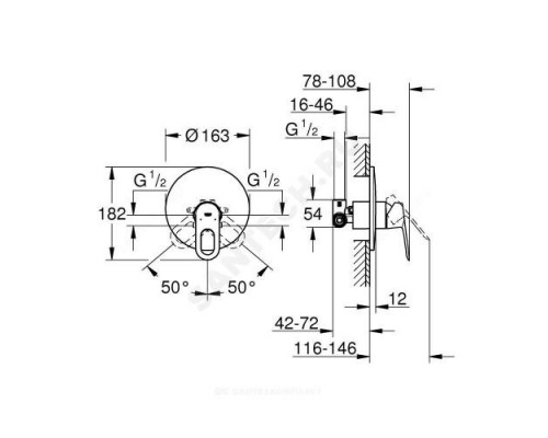 Смеситель для душа одноручный BauLoop Grohe 29080000