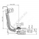 Слив-перелив для ванны плоский полуавтоматический (тросик) 1 1/2