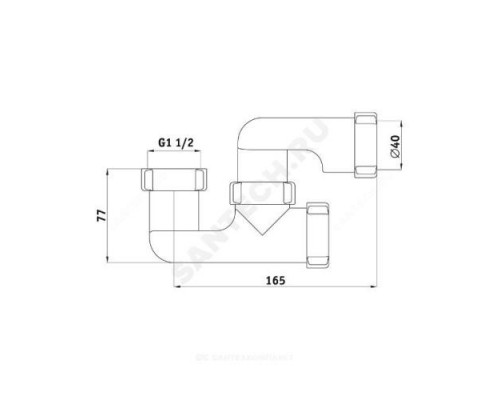 Сифон для ванны регулируемый 1 1/2''x40 без выпуска АНИ Пласт E200