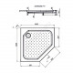 Поддон душевой акрил пятиугольный Nova Penta 1000х1000х150 с противоскользящим покрытием Мирсант УТ000038528