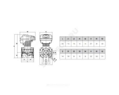 Насос циркуляционный с мокрым ротором для ГВС EVOPLUS B 120/220.32 SAN M PN16 1x220-240В/50/60 Гц DAB 60151163