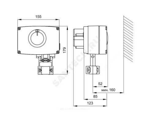 Электропривод аналоговый AME 438 SU 24В Danfoss 082H0121