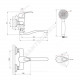 Смеситель для ванны с душем одноручный Прораб Р-серия Славен СЛ-ОД-Р30