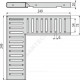 Решетка для дренажных каналов угловая Alca Plast ADZ-R102R