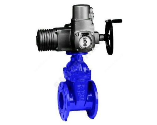 Задвижка чугун 15/42 обрезиненный клин Ду 250 Ру10 фл с эл/приводом Auma NORM AVK