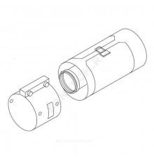 Удлинитель коаксиальный алюминий 80/125 мм с ревизионным отверстием для котлов Пантера/Гепард Protherm 0020199419