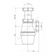Сифон для умывальника/мойки бутылочный 1 1/2
