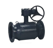 Кран шаровой сталь 09Г2С JIP Premium FF Ду 400 Ру16 фл L=895мм с редуктором Danfoss 065N0276G